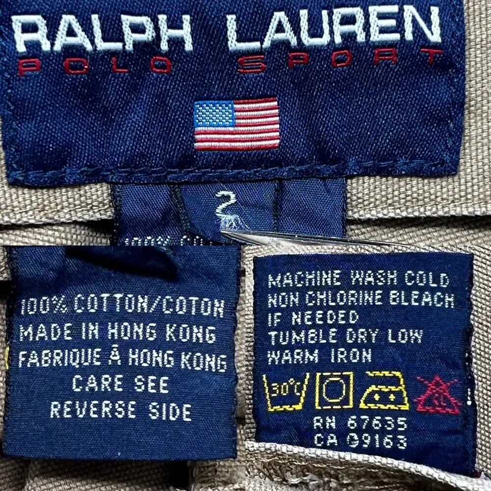 Vtg 90s Ralph Lauren Polo Sport Mom Shorts sz 2 Khaki